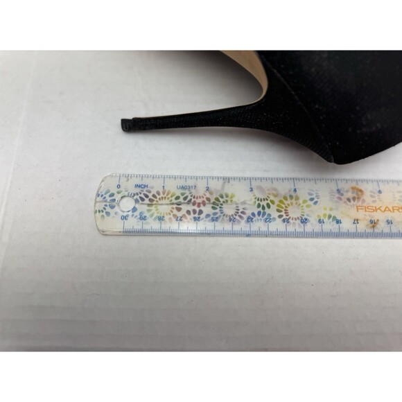 Imagine Vince Camuto‎ Orre Half d'Orsay  Black Metallic Fabric Size 9 Stiletto - Picture 4 of 9